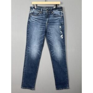 American Eagle Men's Slim Straight Jeans 30 EasyFlex Dark Indigo